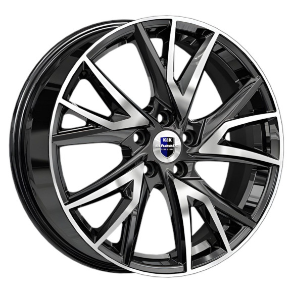 Диски КиК 6.5\R18 5*114.3 ET37 d66.6 Алмаз черный