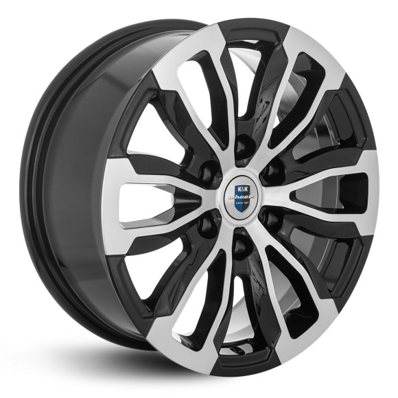 Диски КиК 7.5\R18 6*139.7 ET42 d75.1 алмаз чёрный