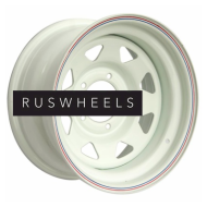 Диски Off-Road Wheels 8x15/5x139,7 ET-25 D110 УАЗ (треуг. мелкий) белый