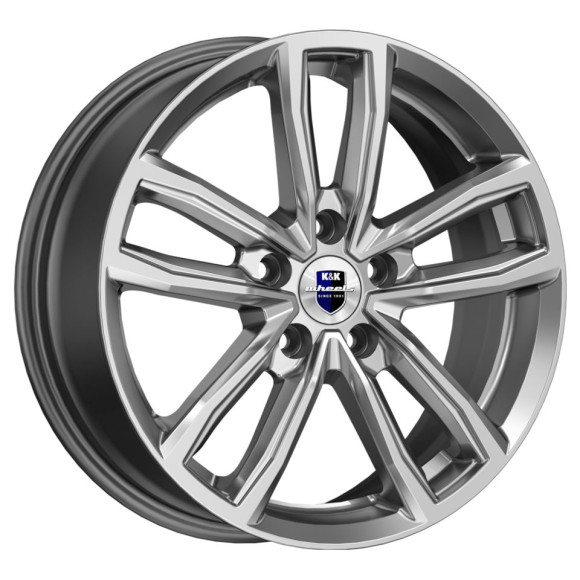 Диски КиК 6.5\R17 5*108 ET33 d60.1 Дарк платинум