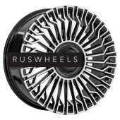 Диски LS FlowForming 8,5x20/6x139,7 ET25 D106,1 RC99 BKF (конус, Колпак+лого)