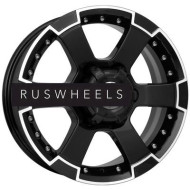 Диски КИК 7x16/6x139,7 ET30 D106,1 M56 (КС593) Алмаз черный