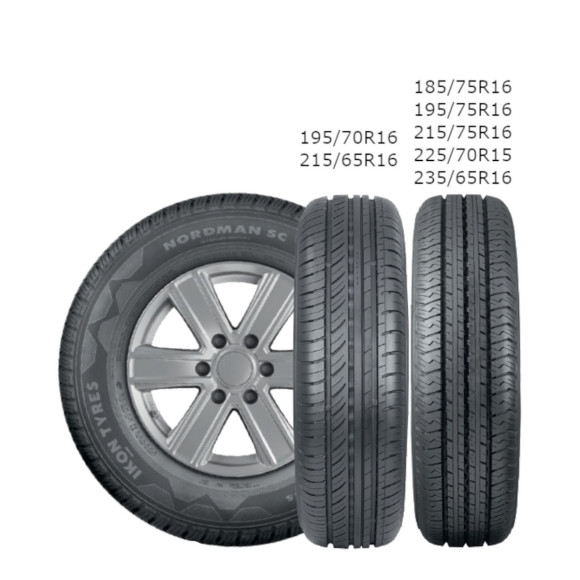 Шины Ikon Tyres  195/70/15  S 104/102 C Ikon Nordman SC