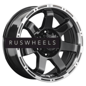 Диски LS 7,5x17/6x139,7 ET25 D106,1 1289 BKL (конус, Колпак+лого)